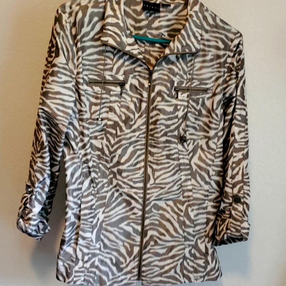 Tribal Light Weight Animal Print Jacket Size 10